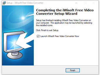 セットアップウィザードを閉じてiWisoft Free Video Converterを起動