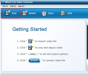 [Add]をクリックしてDVDに焼き込みたいmtsファイルを選択