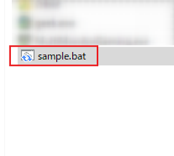 バッチファイルを作成する
