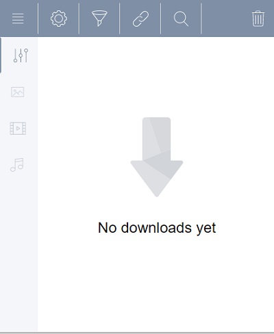 Online Download Managerの拡張機能アイコンをクリックすると、ウィンドウが表示