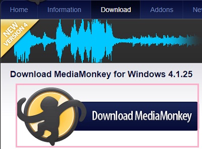「Download MediaMonkey」ボタンをクリック