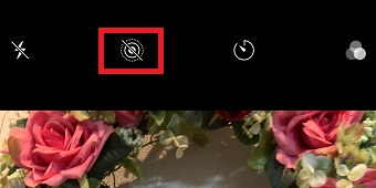 「Live Photos」のアイコンをタップ