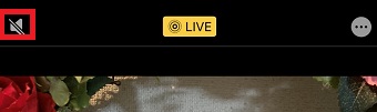 Live Photosのサウンドがオフになった画面