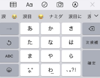 絵文字の名称入力することでスムーズに表示
