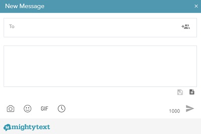 SMSの作成ウィンドウが表示されるので、宛先と本文を入力して送信ボタンをクリック