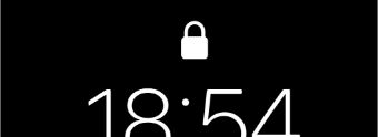 iPhoneのロック画面の鍵のマーク