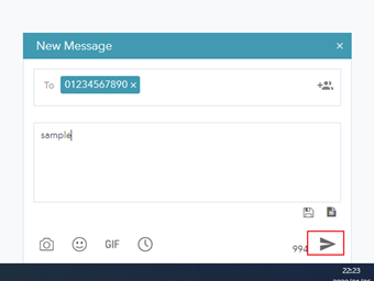 メッセージ作成画面