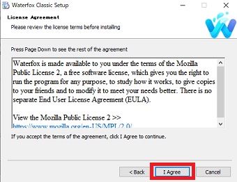 「I Agree」をクリック