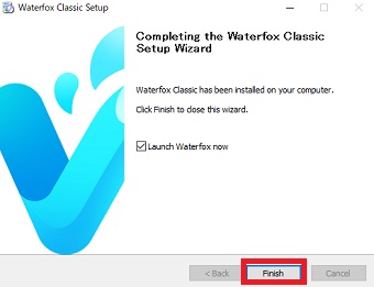 「Finish」をクリック