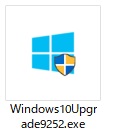 ダウンロードした「Windows10Upgrade9252.exe」を実行
