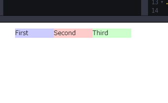 floatで各要素の幅が指定された状態