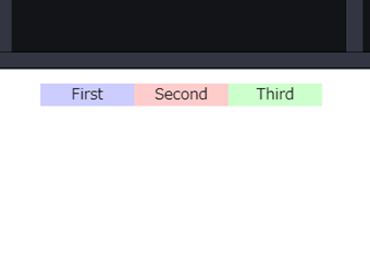 各要素ごとに中央揃え