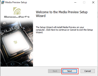 セットアップウィザードで[Next]を押す