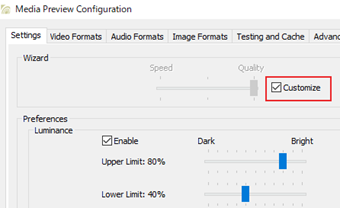 「Wizard」の[Customize]をクリックする