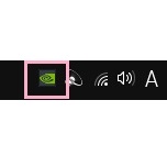 NVIDIAのロゴのアイコンをクリック