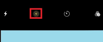 「Live Photos」をオンにし「設定」を閉じてカメラのアプリを起動させる