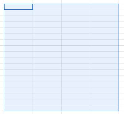 セルを範囲指定してから右クリックしてメニューを開く