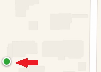 iPhoneを探すのiPhoneの位置情報の画面