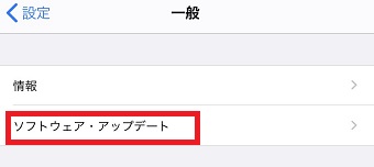 「ソフトウェア・アップデート」をタップ