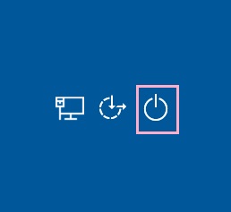 電源のアイコンをShiftキーを押しながらクリックして「再起動」をクリック