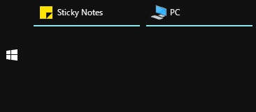 タスクバーの端の部分にマウスカーソルを乗せ左クリックでドラッグする