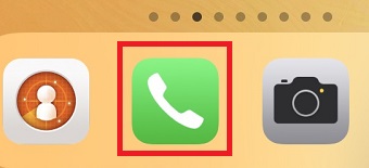 電話アプリを長押しする