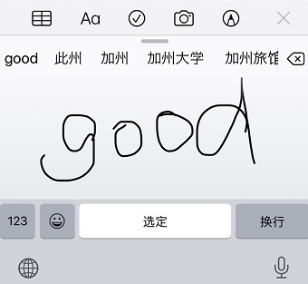 パットに英語を書く