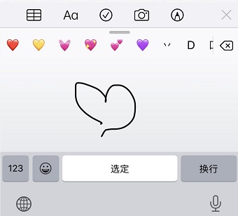 パットに絵文字をかく