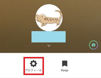 「プロフィール」をタップ