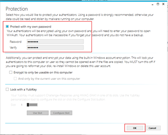 パスワードを入力した後[OK]を押す