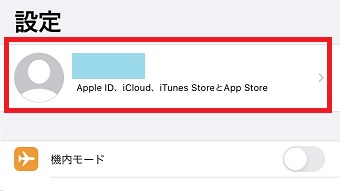 iPhoneの設定の自分の名前