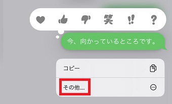 「その他」をタップ