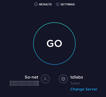 画面中央のGOボタンをクリック