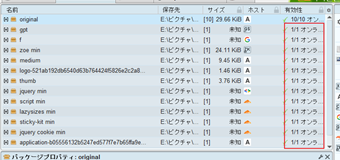 「有効性」が[1/1]になっている画面