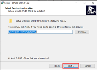 [Next]をクリック