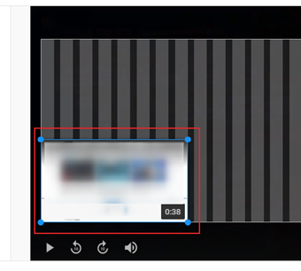 カードに指定した動画のサムネイルや再生時間の表示