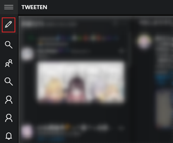 画面左上のペンマークをクリック