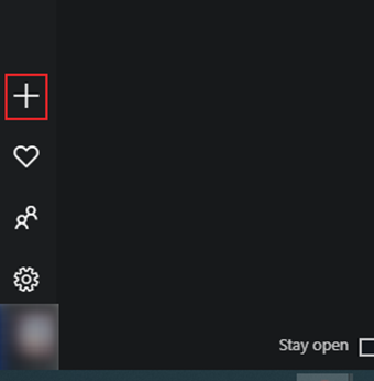 画面左下の[+]をクリック