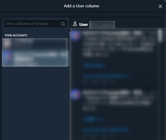 Tweetenのユーザータイムライン