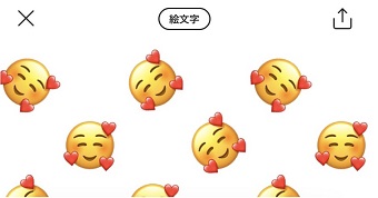 絵文字が入った背景のQRコード