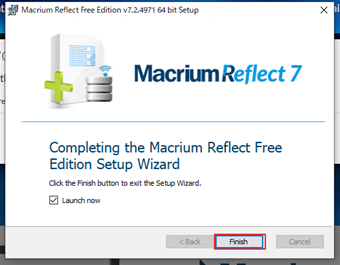 インストール完了画面