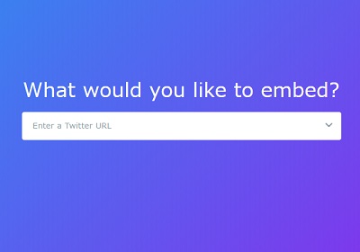 「What would you like to embed？」の入力欄にURLを入力