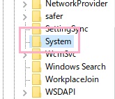フォルダツリーで「コンピューター\HKEY_LOCAL_MACHINE\SOFTWARE\Policies\Microsoft\Windows\System」を開く