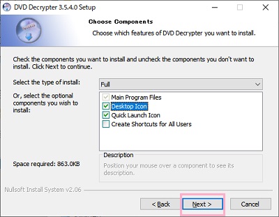 「Next」をクリック
