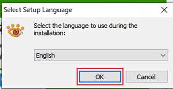 インストーラーを[English]のまま次に進む