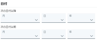 「日付」項目で日時を設定する