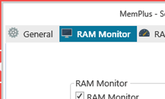 [RAM Monitor]タブに切り替える