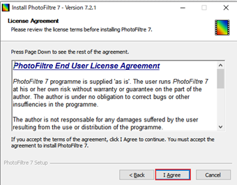 ライセンスの同意画面で[I Agree]をクリック