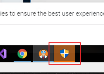 管理者権限アイコンをクリックして管理者権限で実行する