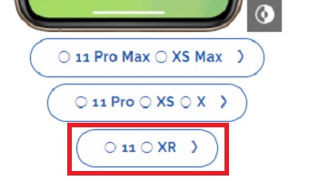 『Custom Dock Wallpapers』で自分のiPhoneの機種をクリック